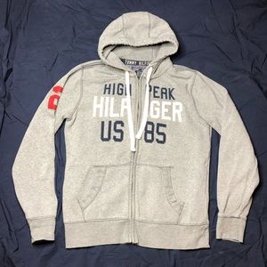 Tommy Hilfiger Grey Vintage Logo Full Zip Hoodie
